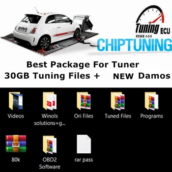 Nejlepší Balíček Pro Tuner 30GB Chip Tuning Souborů + Dárek Damos Originální / Upravené Mapy Přemapovat S KESS/KTAG/FGTECH ECU Programátor