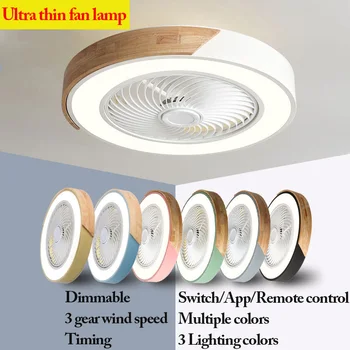 Nordic Závěsném Ventilátor Lampa LED Osvětlení Stmívatelné S App/Dálkové Ovládání, Obývací Pokoj, Ložnice Krytý Domácí Dekor 110V/220V
