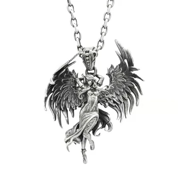 Nové Zlo Anděl Křídla Přívěskem Náhrdelník pro Muže, Ženy, Vintage Angel Přívěsek Šperky Dárek