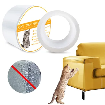 Nábytek Cat Scratch Guard Protector Anti-Scratch Pásky Roll Scratch Kočky Pohovka Prevenci Jasné Nálepka Praktické Pet Products