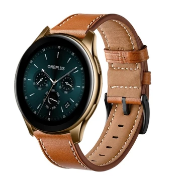 Originální Kožený Popruh Pro OnePlus Hodinky Smart Watchband Pro Xiaomi MI Watch Color Náhradní Náramek VIVO Watch 42mm 46mm