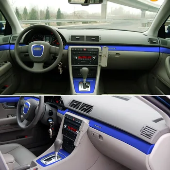 Pro Audi A4 B6 B7 2002-2008 Interiéru Centrální Ovládací Panel Madlo Dveří 5D Uhlíkových Vláken Samolepky, Obtisky Car styling Příslušenstv