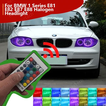 Pro BMW Řady 1 E81 E82 E87 E88 Halogenové Světlomet 16 Barev Dynamics Multi-Color RGB LED Angel Eye Halo Kroužky světla