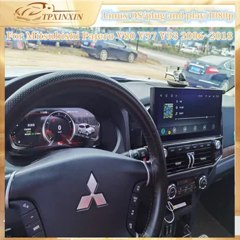 Pro Mitsubishi Pajero V80 V97 V93 2006~2018 LCD Tachometr Auto Panelu Nástroj Zobrazovat Multimediální Přehrávač Auto GPS Jednotka Hlavy