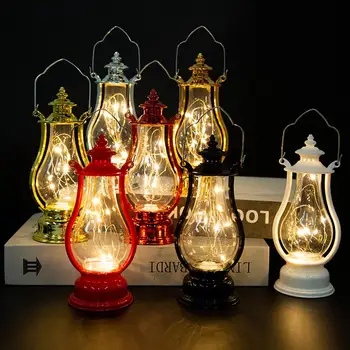 Retro Led Olejové Lampy Víno Hrnec ve tvaru Měděného Drátu String Světla Přenosné Noční Světla Pro Ložnice Dekorace Ornament