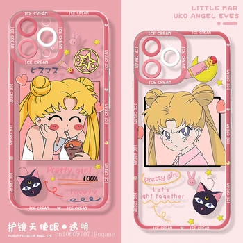 Sailor Moon Angel Eyes Design Telefon pouzdra Pro iPhone 13 12 11 Pro Max Mini XR XS MAX X Zadní Kryt