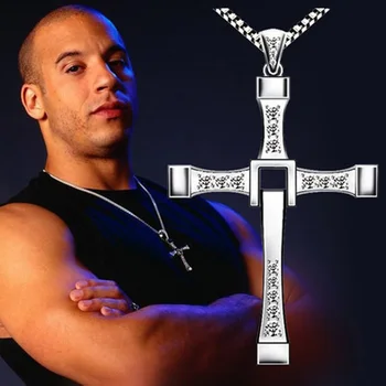 Sainless Oceli Kříž Rychle a Zběsile Celebrity, Vin Diesel Položku Crystal Ježíše Muži Kříž Přívěsek Náhrdelník Dárek Šperky