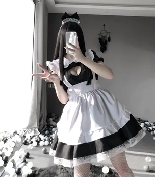 Sexy Služka Oblečení pro Ženy Cosplay Kostýmy Lolita Šaty Anime spodní Prádlo Jednotné Pokušení Hraní Halloween CostumeErotic Porno
