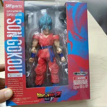 SHF Super Saiyan Boží Syn Goku Modrá Akční Obrázek Hračky Pro Děti, Dospělé Anime Dragon Ball Super Dárky, PVC Model Pohyblivé Panenky