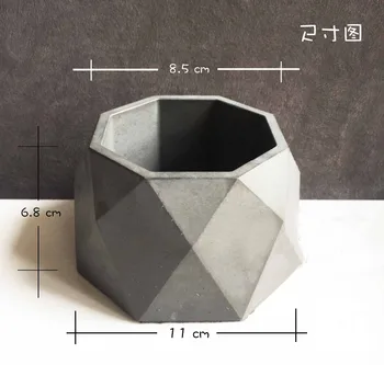 Silikonové květináče, formy, 3d formy ručně vyráběné Cement formy oxidu křemičitého gelu plíseň konkrétní formy váza formy geometrie formy