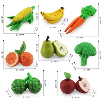 Simulace Jablko Banán Mrkev Oranžová Hruška Kukuřice, Brokolice, Artyčok Ovocné A Zeleninové Model Ozdoby Dárek pro Děti Poznávání