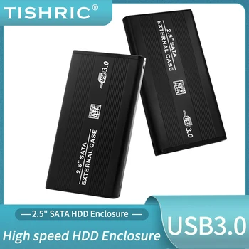 TISHRIC HDD Pouzdro Sata Na Usb 3.0 2.0 Adaptér 2.5 palcový Serial Port SATA SSD Externí Pevný Disk Box HDD Enclosure Podpora 10TB