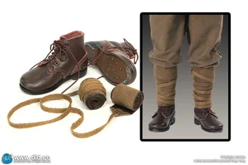 UDĚLAL B11013 1/6 světové války Vojenská Britská Pěchota Voják Toma Vojenské Kožené Duté Boty Legging Příslušenství se Vejde 12