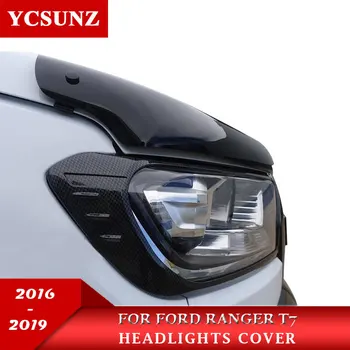 uhlíkové vlákno barva Světla kryt pro ford ranger T7 T8 wildtrak everest úsilí 2016 2017 2018 2019 2020 2021