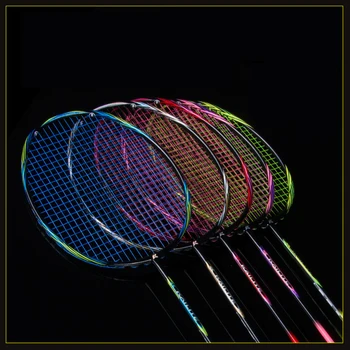 Ultralehká 8U 64g Navlečené Badminton Raketa Profesionální Uhlíku Badminton Raketa carbon fiber Rukojeti a Náramek