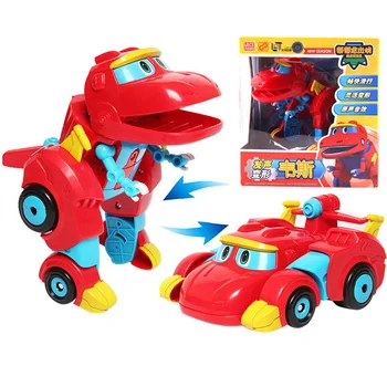 Velký Gogo Dino ABS Deformaci Auto/Letadlo Se Zvukem, Akční Figurky REX/PING/TOMO Transformace Dinosaurus hračky pro Děti