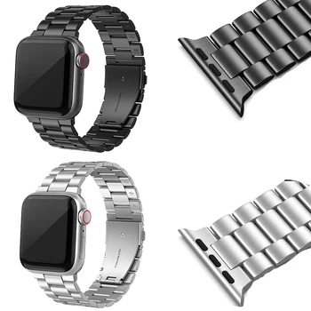 Vhodný Apple Watch S8/7/6/5/4/3/2/1 generace integrovaná spona z nerezové oceli band kov řemínek Série 38/42/40/44/41/45MM