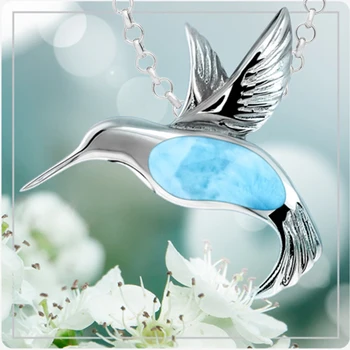 Vynikající Unikátní Modrý Kolibřík Zvířat Přívěsky Náhrdelníky Narozeniny Holiday Party Šperky Dárek pro Dívky