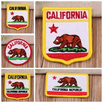 Vysoce Kvalitní Kalifornie, spojené státy americké Odznaky Žehlička Na Star Výšivky, Nášivky na Oděvy, Kabáty, Tašky Náplasti Mix Tvar odznak