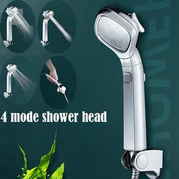 Vysoký Tlak Vody, Úsporné Sprchové hlavice Ruční Sprcha LÁZNĚ 4 Nastavitelné Funkce Vysoký Tlak Sprchová hlavice, Koupelnové Doplňky