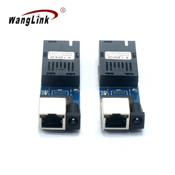 Wanglink 1GE1GF mini Gigabit Optické Vlákno Media Converter 10/100/1000Mbps Jednotný Režim, Jediné Vlákno SC Port pcba Deska 1pár