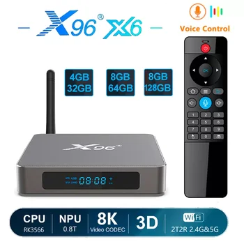 X96 X6 TV Box Android 11 Rockchip RK3566 5Ghz WIFI Streaming Media Player 8G 128 G 1080p IPTV OTT