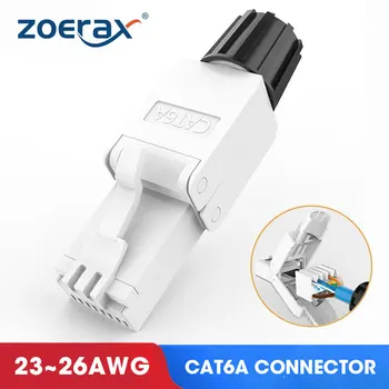 ZoeRax RJ45 Cat6A Cat7 Cat8 Konektory Nástroj-Zdarma Opakovaně Stíněný Ethernetový Ukončení Zátky pro 23AWG SFTP UTP Kabel 1KS