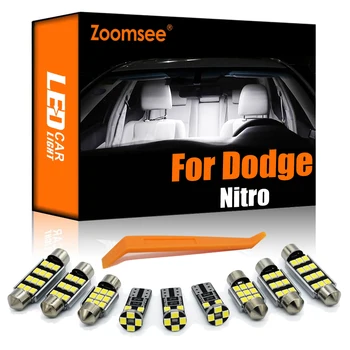Zoomsee 10ks Interiéru LED Light Kit Pro Dodge Nitro 2007 2008 2009 2010 2011 2012 Canbus Auto Žárovky Vnitřní Dome Mapě Lampa na Čtení