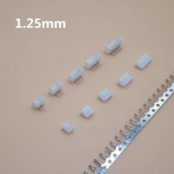 20sets MICRO JST 1.25 2/3/4/5/6/7/8/9/10 pin konektor 1.25 MM PITCH Správný Úhel pin header + Bydlení + terminal 1.25-2p/3p/4p/5p