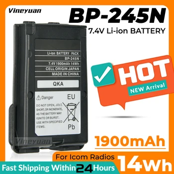 7.4 V 1900mAH ICOM BP-245H BP-245N Li-ion Baterie pro Icom IC-M71 IC-M72 IC-M73 Dva Způsob, VKV Rádia Náhradní Baterie