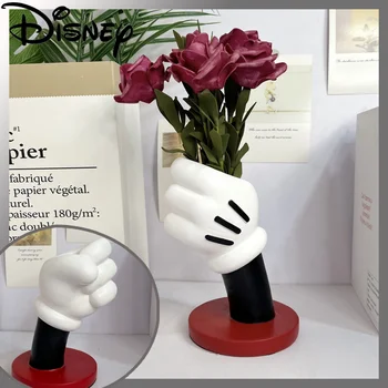 Disney Mickey Moderní, Květinová Váza Dekor Ornament, Kreslený Pryskyřice Domů Květinové Umění Dekor Kreativní Evropský Styl Váza Vánoční Dárek