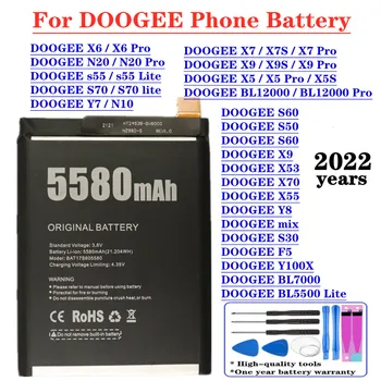Nová Originální Baterie Pro Doogee DOOGEE S30, S50 S60 X55 F5 BL7000 N10 N20 Pro BL5500 s55 lite X53 X70 Y100X X5 S X7 S X9 S X6 Pro
