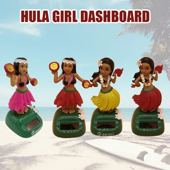 Solární Tančící Dekorace Plavání Hu-la Dívka Třepání Hlavou Panenka Dashboard Havajské Hu-la Girl pro Auto Příslušenství