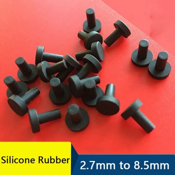 Černé Silikonové Gumové Zátky 2.7 3 3.3 3.5 3.8 mm do 8,5 mm Elastický Otvor Plug vysokoteplotní Silikonové Anti-Kolize Plug